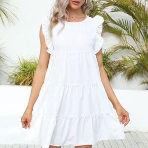 Crew Neck Sleeveless Dress